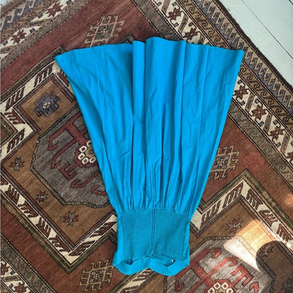 Vintage Diamonds Run Blue Strapless Basque Waist Corset Dress ( - Picture 5 of 6